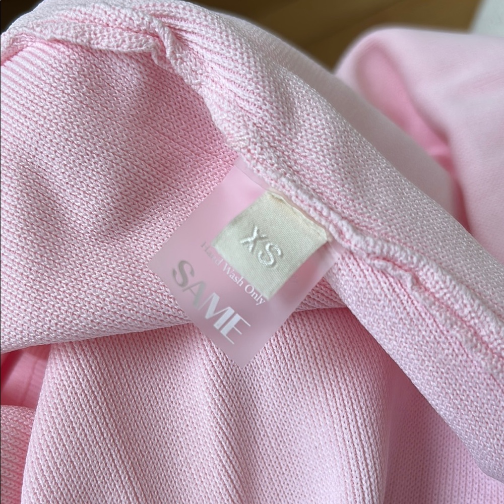 SAME SWIM Long Sleeve Cutout Pink Maxi Dress - Picture 12 of 12